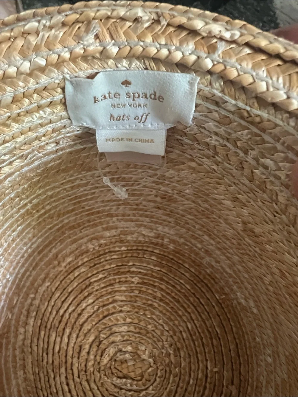 Kate Spade Straw Sun Hat with Black Goggles